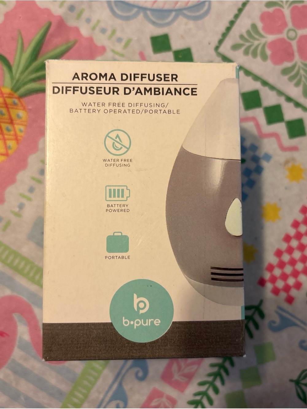 Gray Aroma Diffuser — Portable Battery-Powered Scent Diffuser